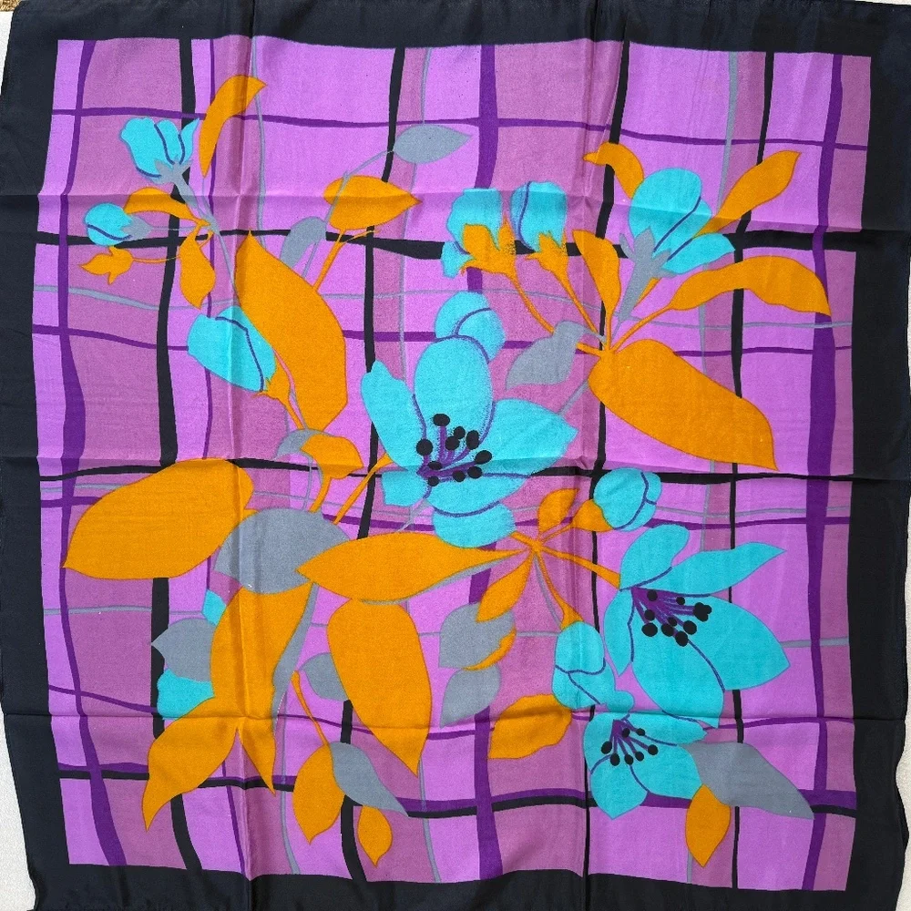 Anthropologie Raj Floral Silk Scarf